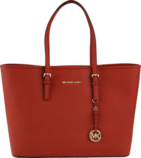 michael kors jet set tote red|Michael Kors jet set large.